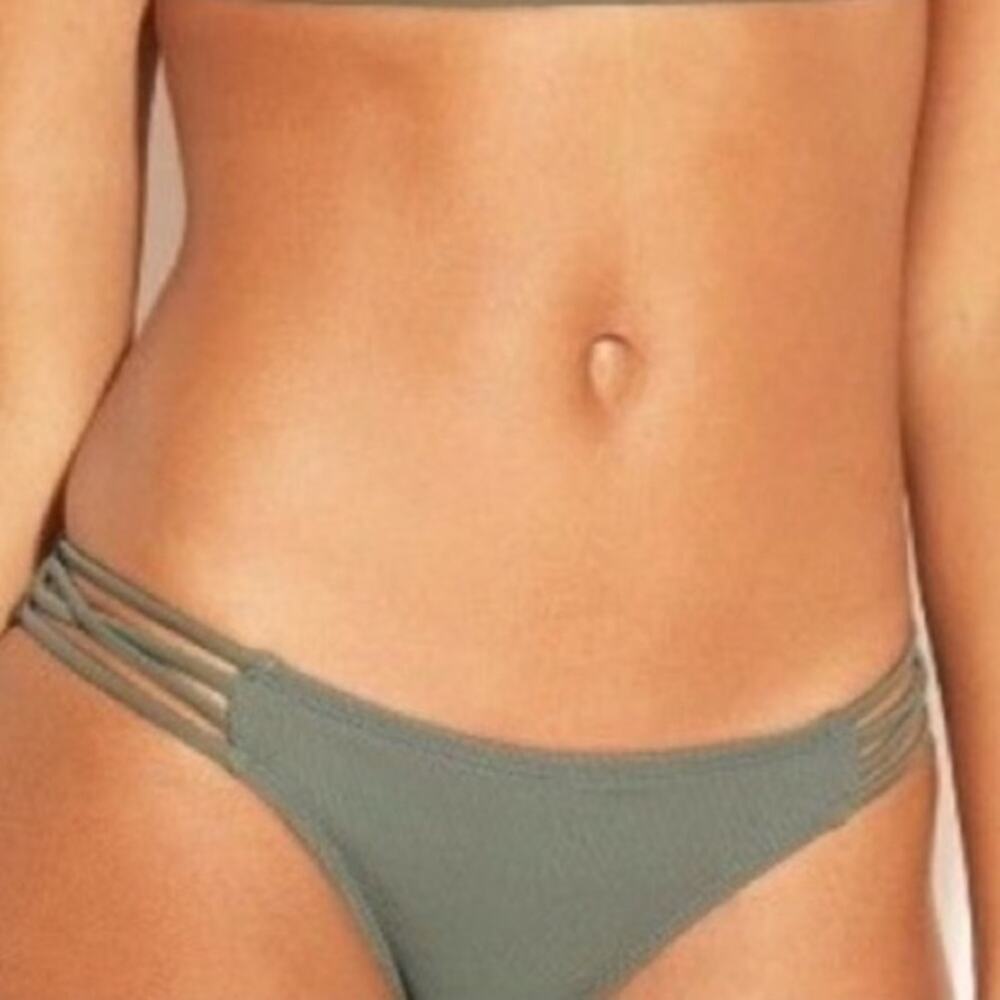 SHADE & SHORE Black & Blue Cutout Bikini Swimsuit Bottoms Mix & Match Sz: XL NEW - Picture 9 of 16